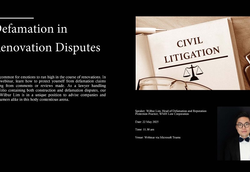 Defamation in Renovation Disputes (Webinar)